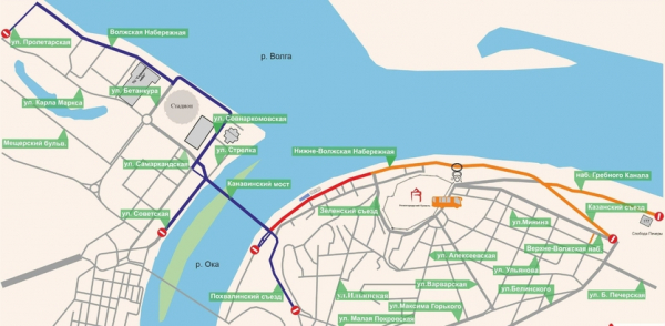 В Нижнем Новгороде в связи с проведением спортивных мероприятий временно приостановят движение транспорта В Нижнем Новгороде в связи с проведением спортивных мероприятий временно приостановят движение транспорта