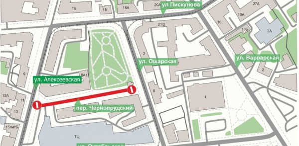 Часть переулка Чернопрудского временно закроют для движения