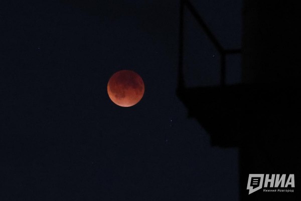 Фотограф запечатлел "кровавую" Луну над Нижним Новгородом Фотограф запечатлел "кровавую" Луну над Нижним Новгородом